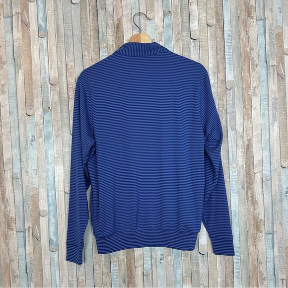 Donald Ross S Blue Striped Golf Performance Half 1/2 Zip Fairway Pullover Top - Picture 4 of 7
